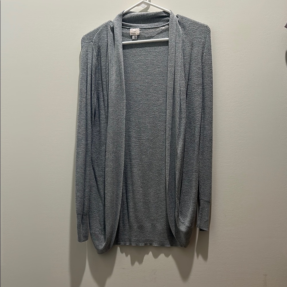 a new day Gray Open-Front Cardigan Sweater
